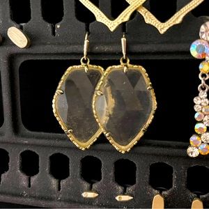 Kendra Scott Clear/gold earrings